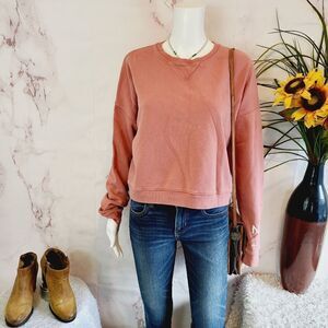 Aèropostale pullover blush color cropped sweatshirt